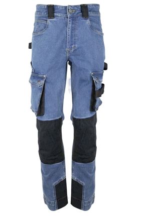 Pantalon Jean de travail homme Neo Bleu lavé